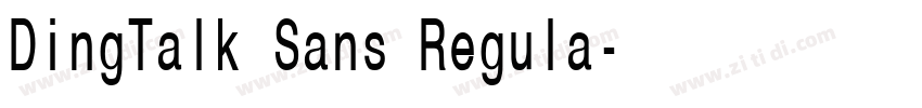 DingTalk Sans Regula字体转换